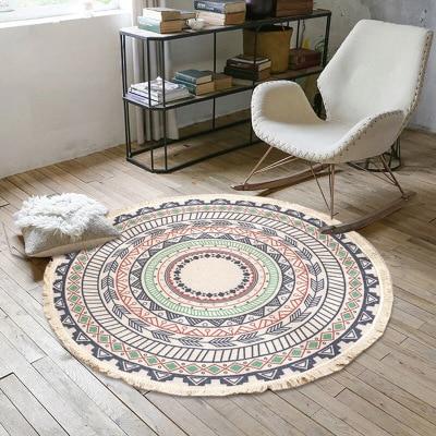 Round Bohemian Rug