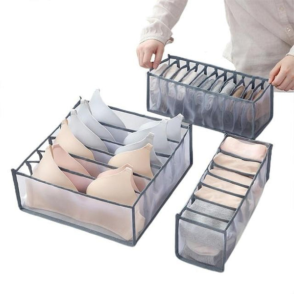 3 Piece Bedroom Storage Organiser (bras, underwear and more)