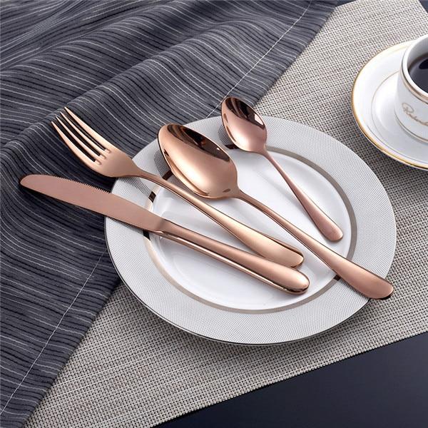 Rose Gold Cutlery Set (4 Piece) - The Decor House